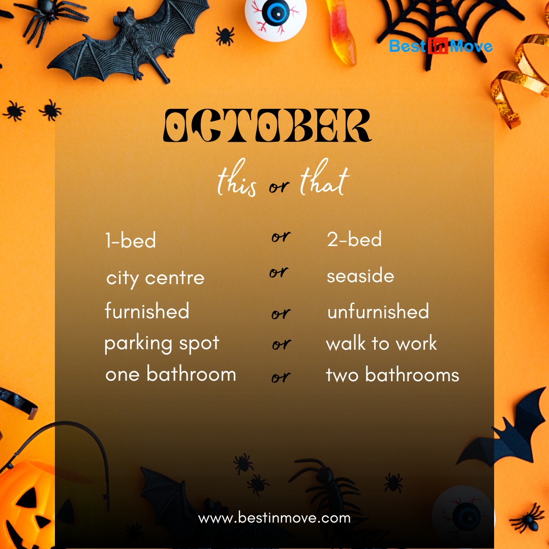 October edition of This or That: Home Edition 🎃🏡Time to find out what kind of renter you really are. Pick one from each pair:🛏️ 1-bed or 2-bed
🌆 City centre or seaside
🛋️ Furnished or unfurnished
🚗 Parking spot or walk to work
🚿 One bathroom or two bathroomsDrop your answers in the comments 👇 We'll go first: seaside, furnished, and two bathrooms, please! 😄Already know what you're looking for? Tap the link in our bio to see our available 1-bed and 2-bed homes, or send us a message and we'll help you find the right fit.#BestInMove #ThisOrThat #OctoberVibes #HalloweenSeason #RentingInTheUK